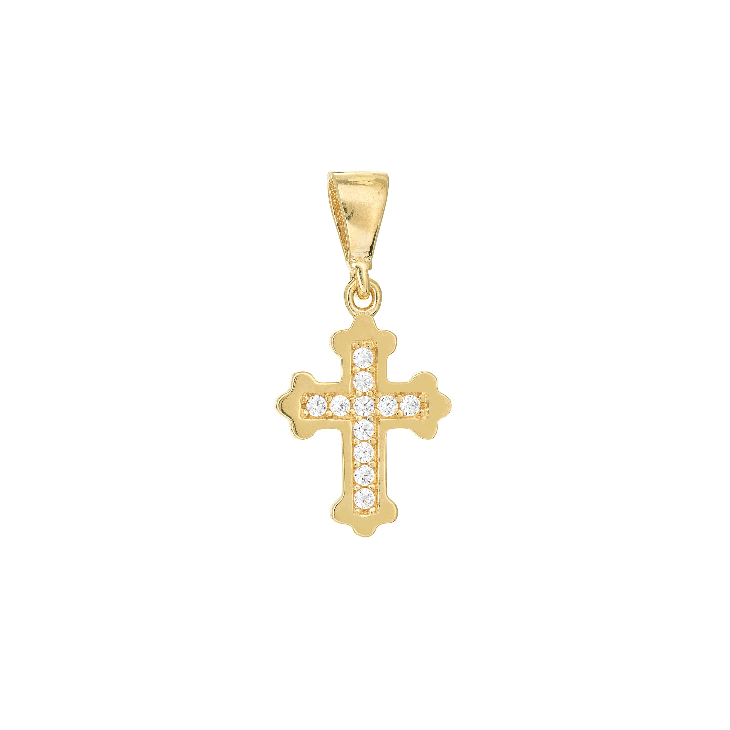 Fleury Mini CZ Cross Pendant