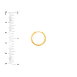 Square Design Huggie Hoop Earrings