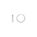 Square Design Huggie Hoop Earrings