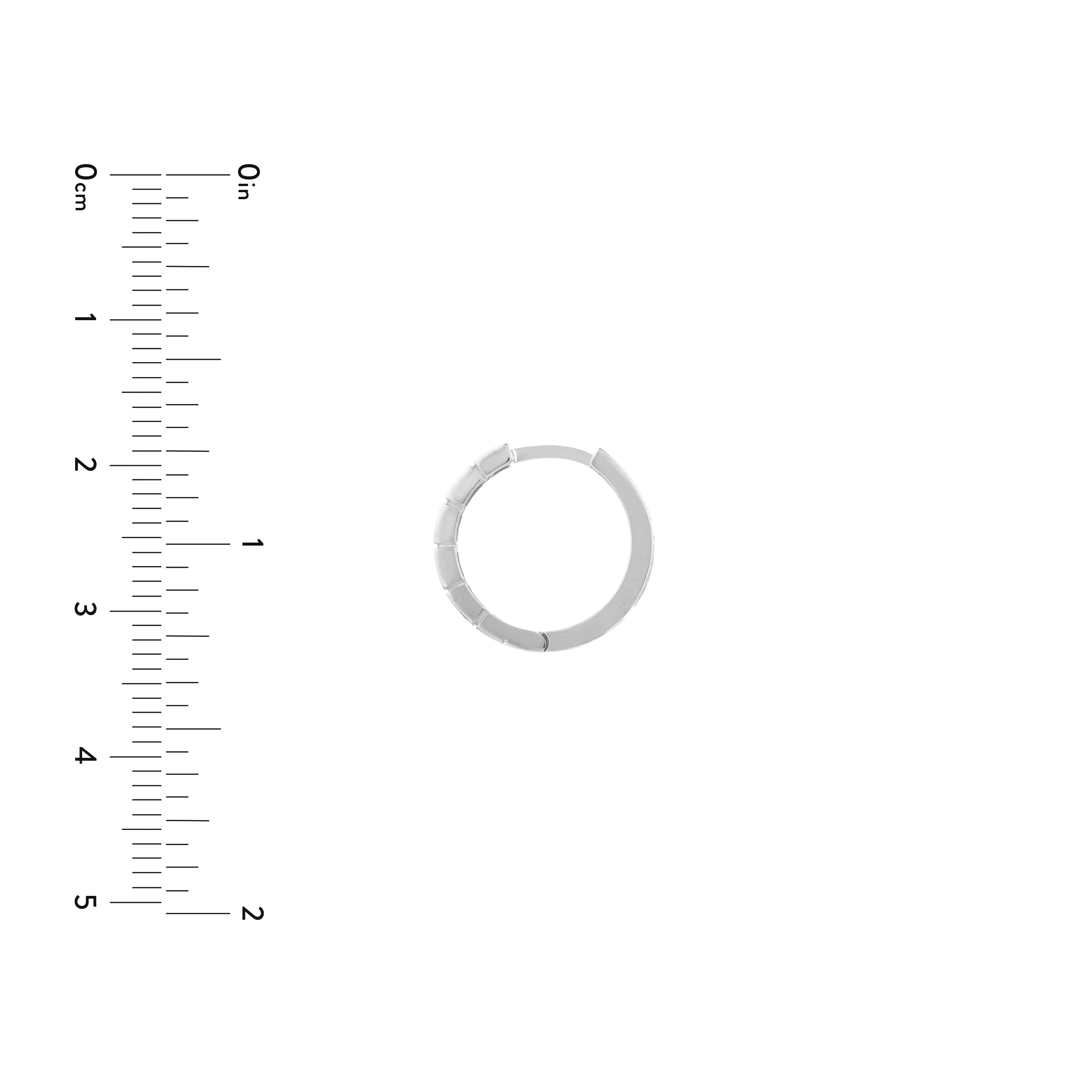 Square Design Huggie Hoop Earrings