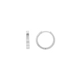 Square Design Huggie Hoop Earrings