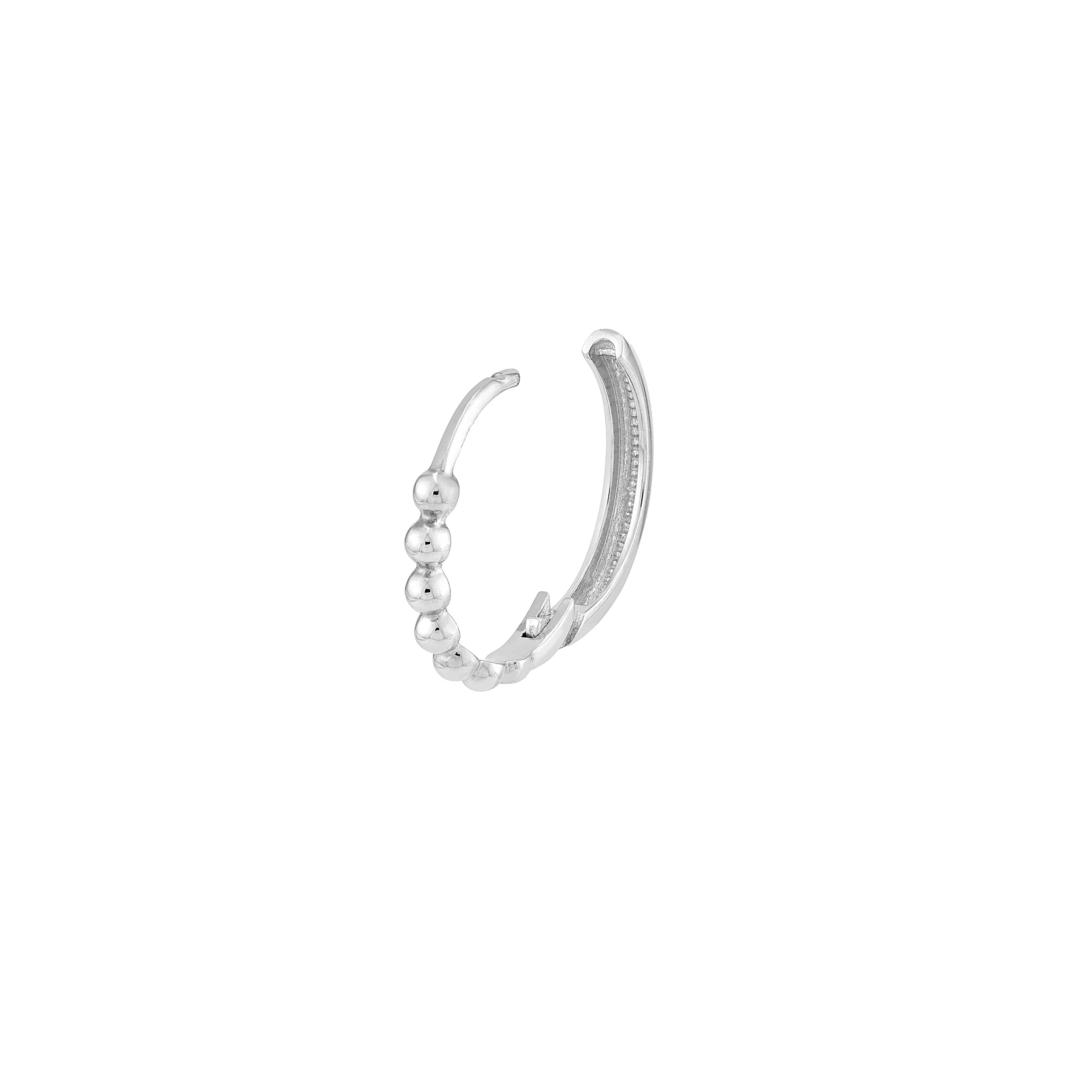 Beaded Huggie Hoop Earrings