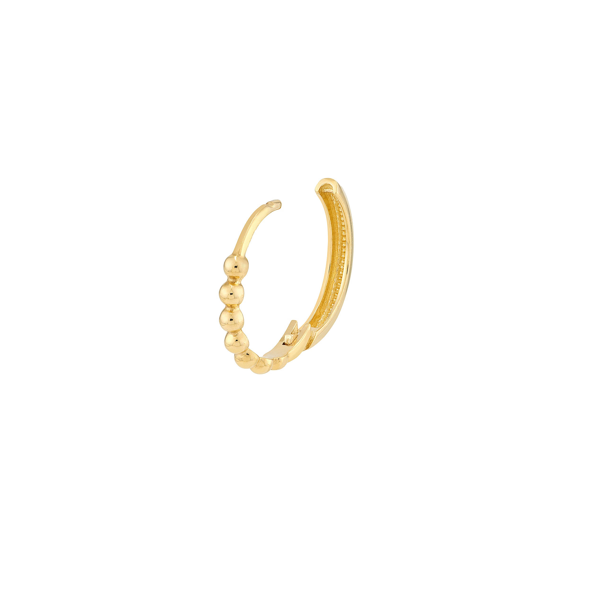 Beaded Huggie Hoop Earrings