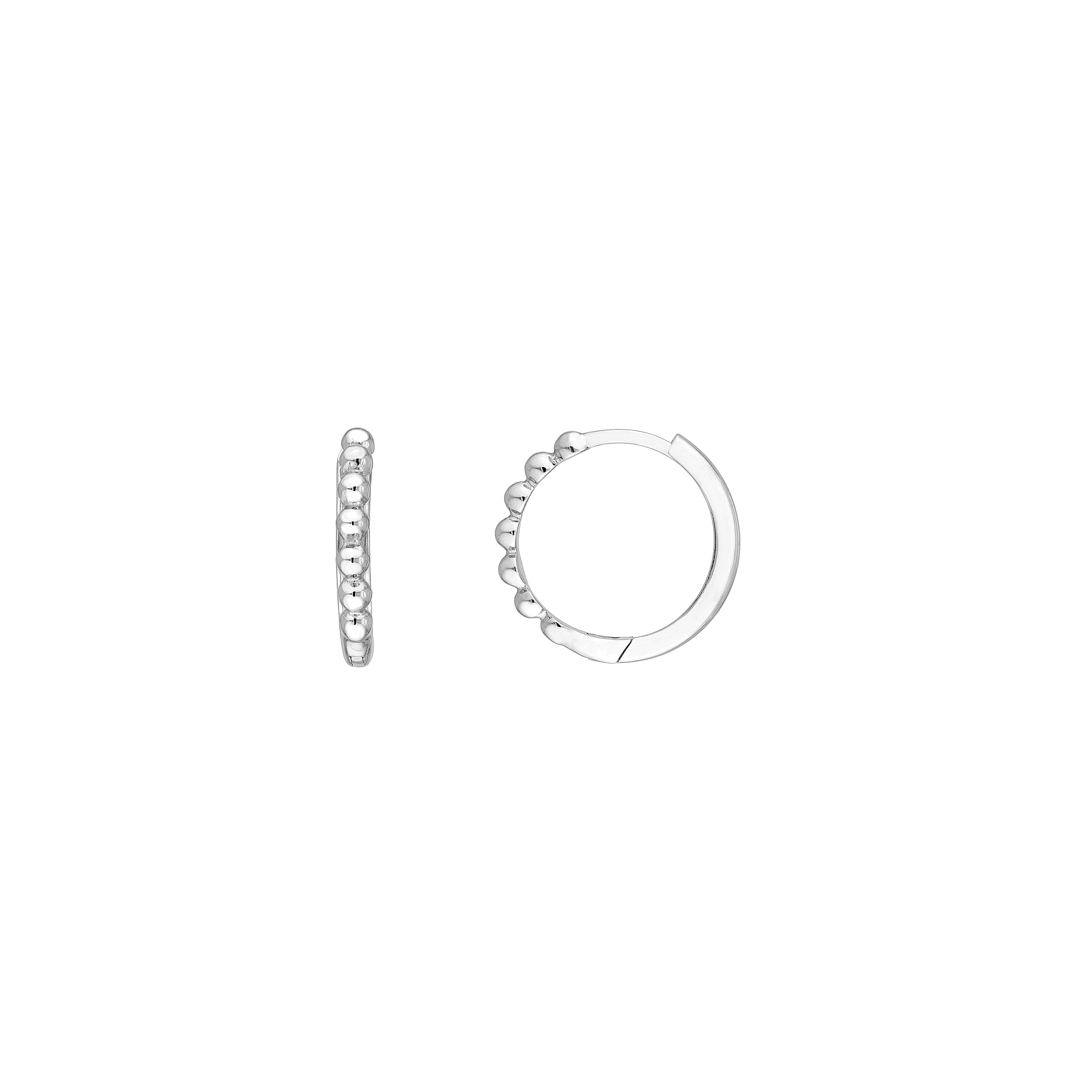 Beaded Huggie Hoop Earrings