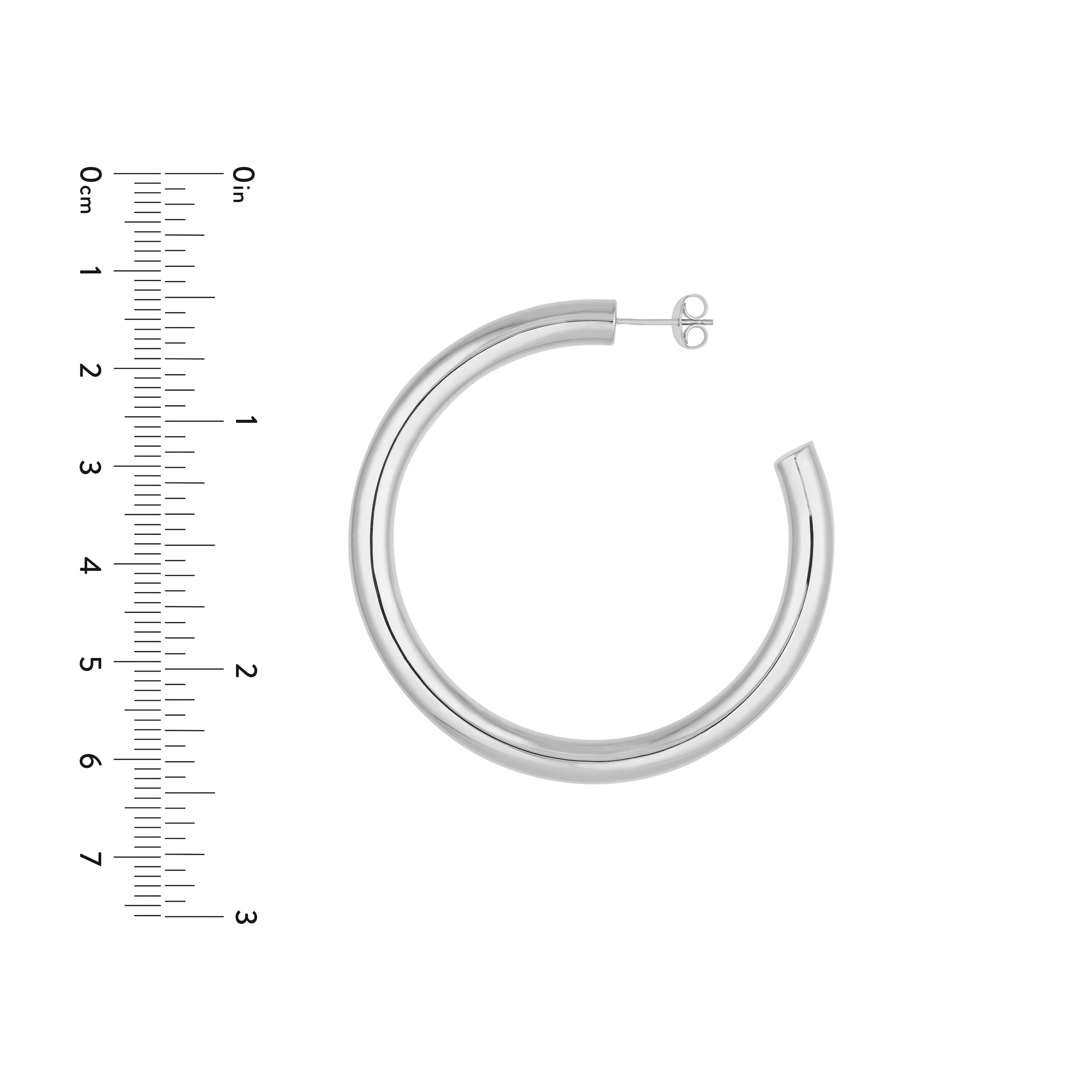 5mm x 50mm Tube Hoop Earrings