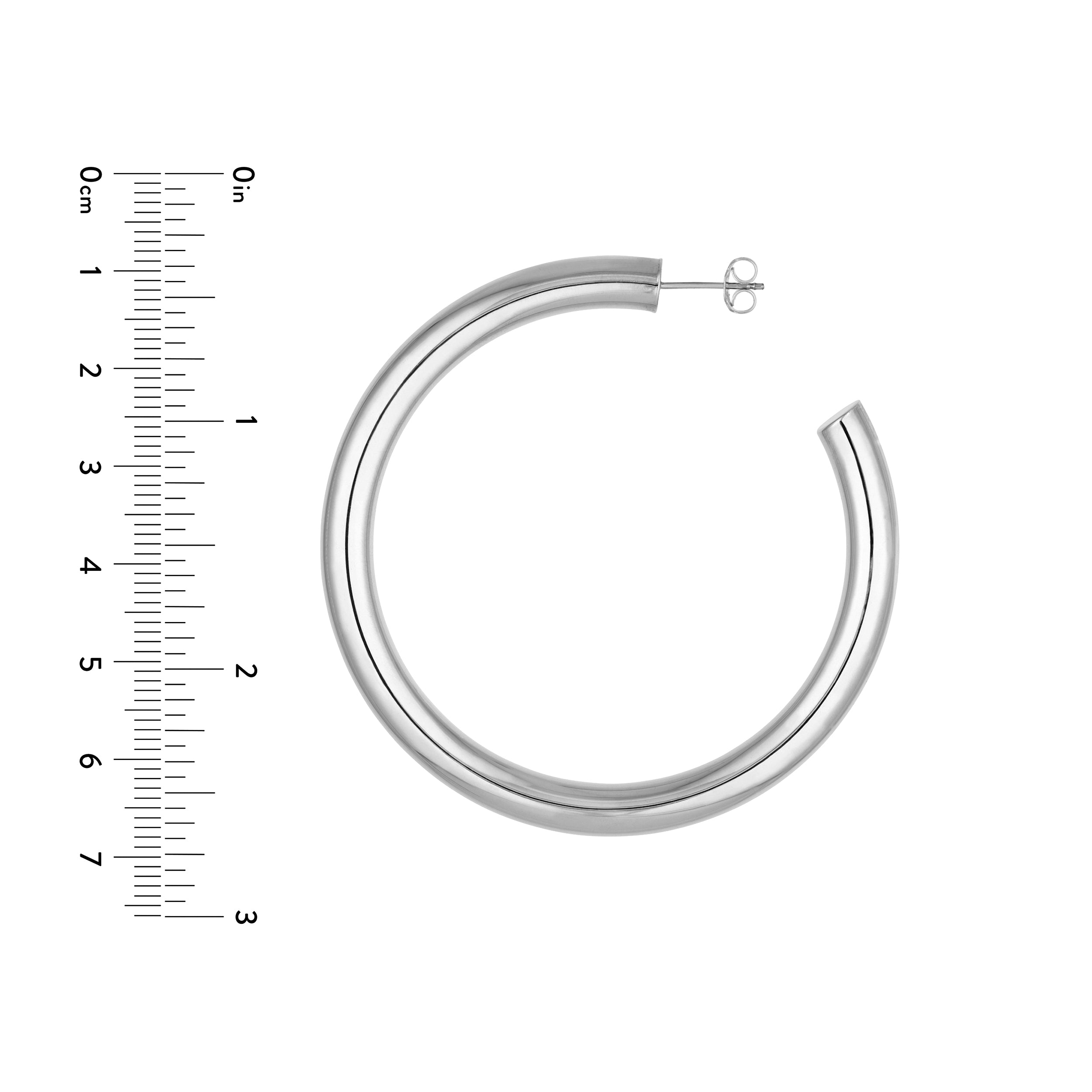 6mm x 60mm Tube Hoop Earrings