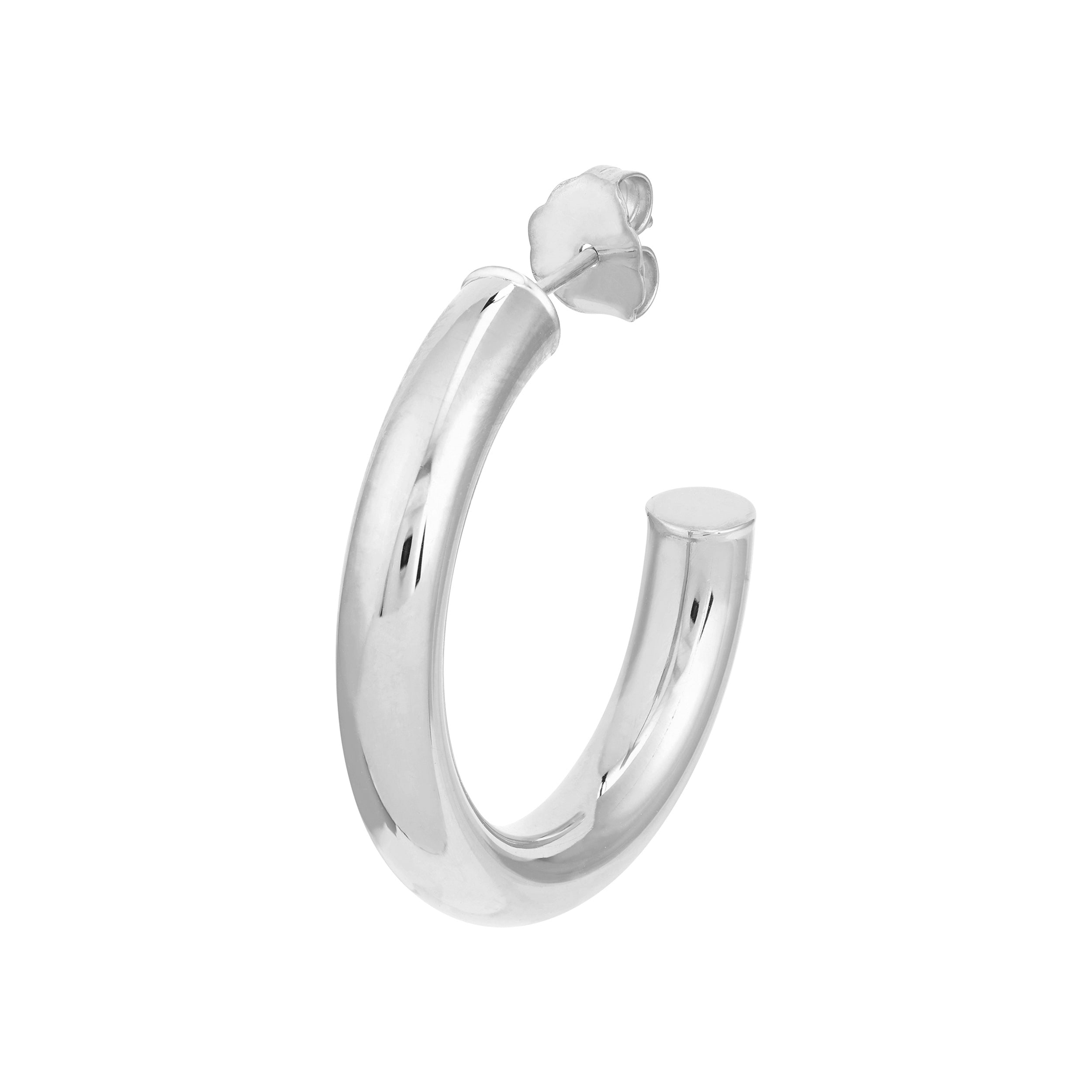 4mm x 25mm Tube Hoop Earrings