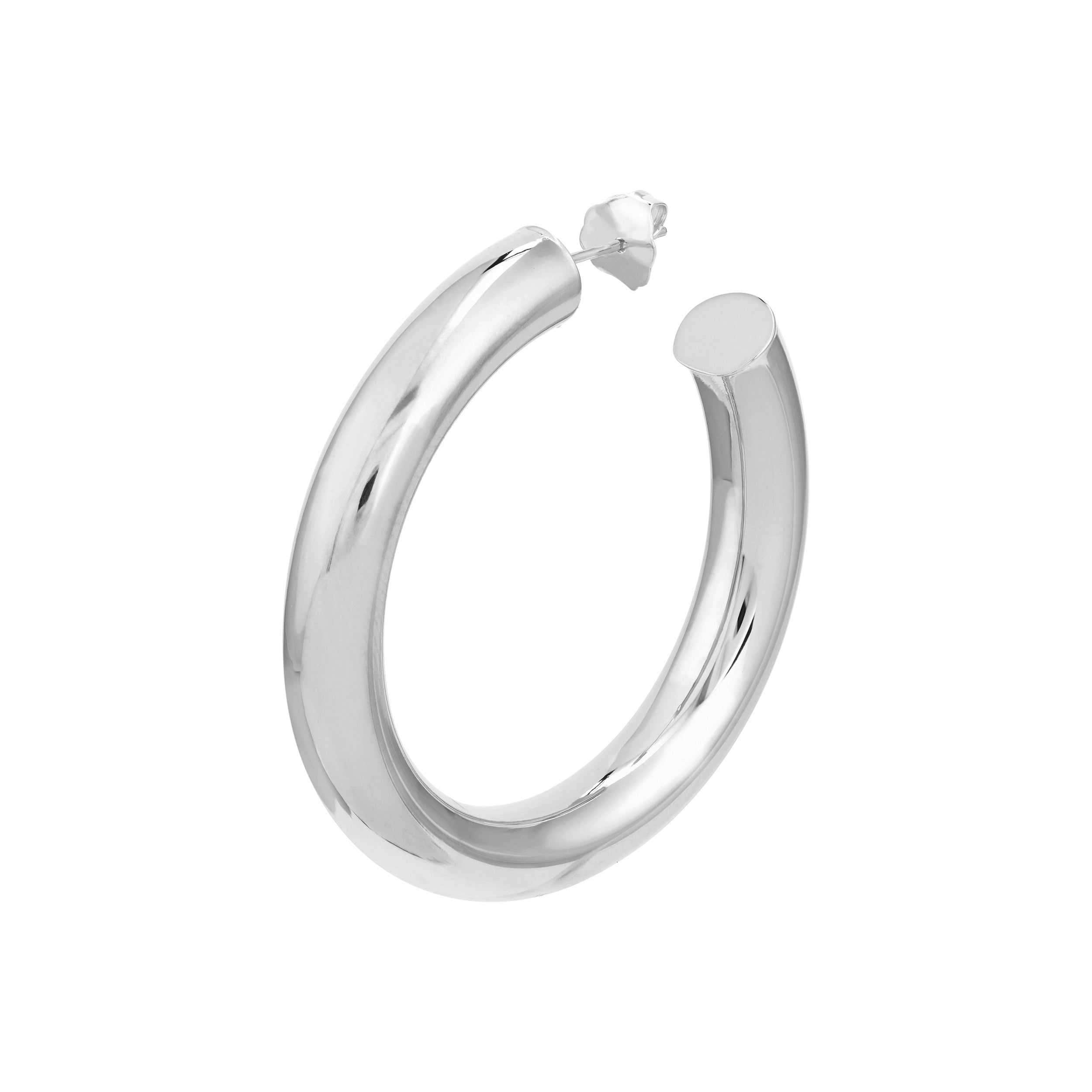 6mm x 40mm Tube Hoop Earrings