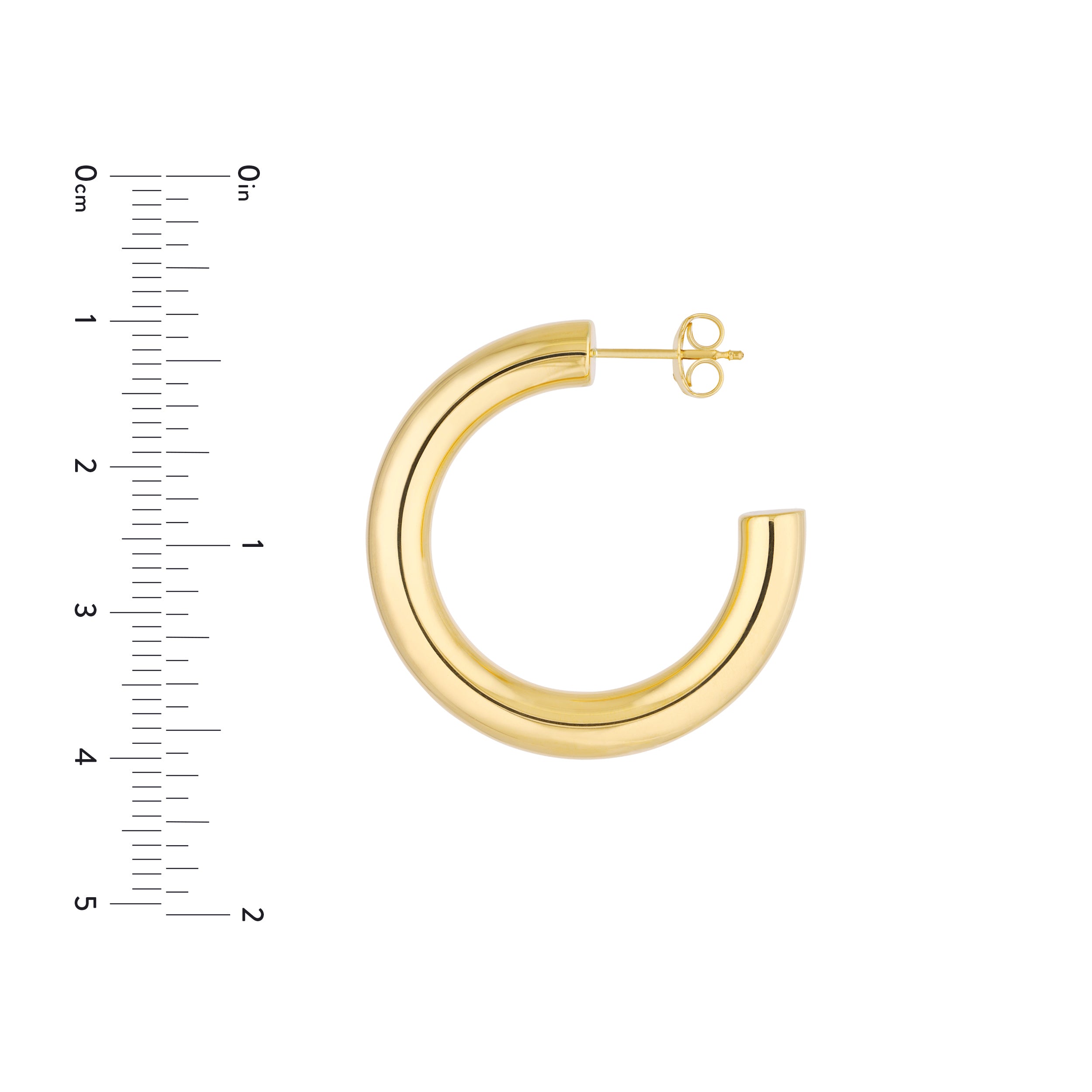5mm x 30mm Tube Hoop Earrings