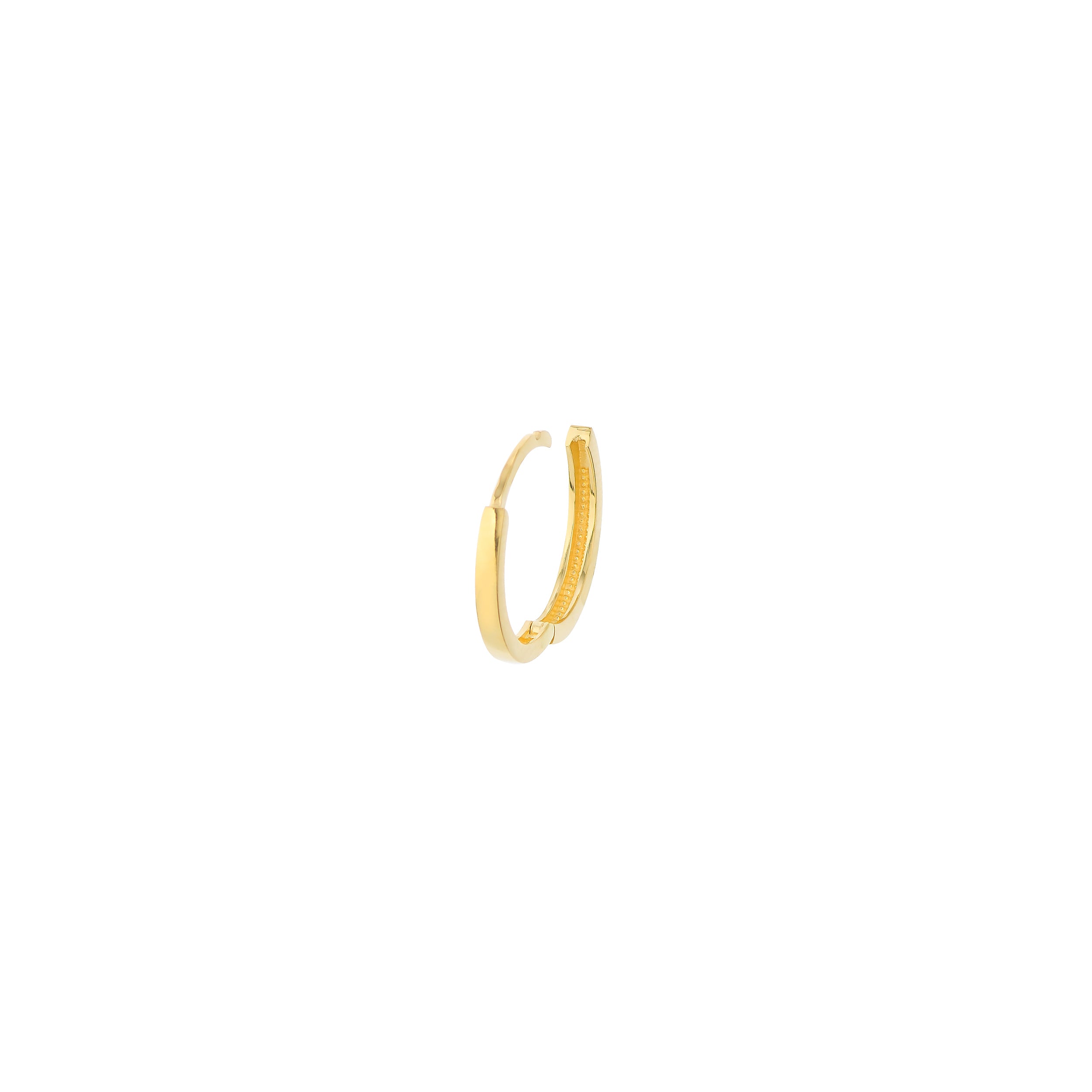 14.25mm Square Wire Hoop Earrings