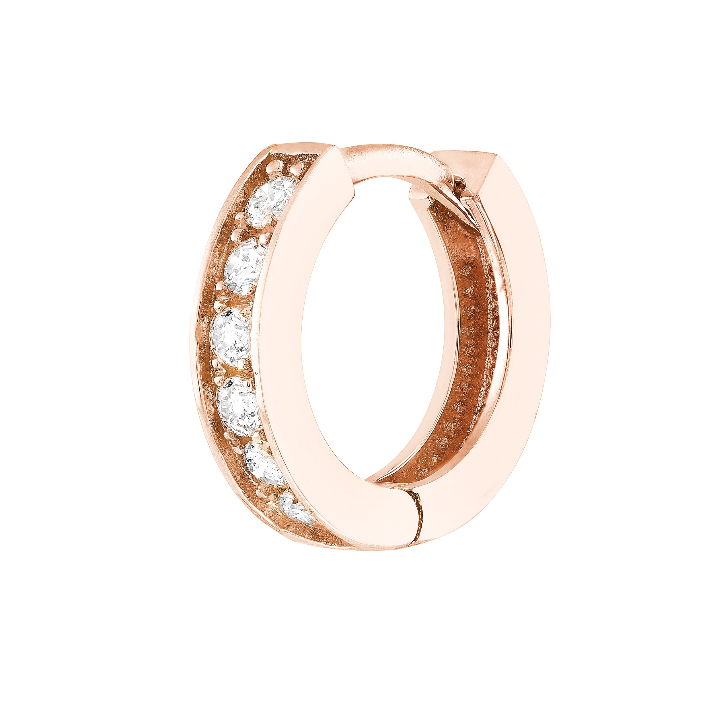 1/8tcw Diamond 10mm Hoop Earrings