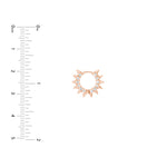 Pavé Diamond Sides Spiked Huggie Earrings