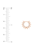 Pavé Diamond Sides Spiked Huggie Earrings
