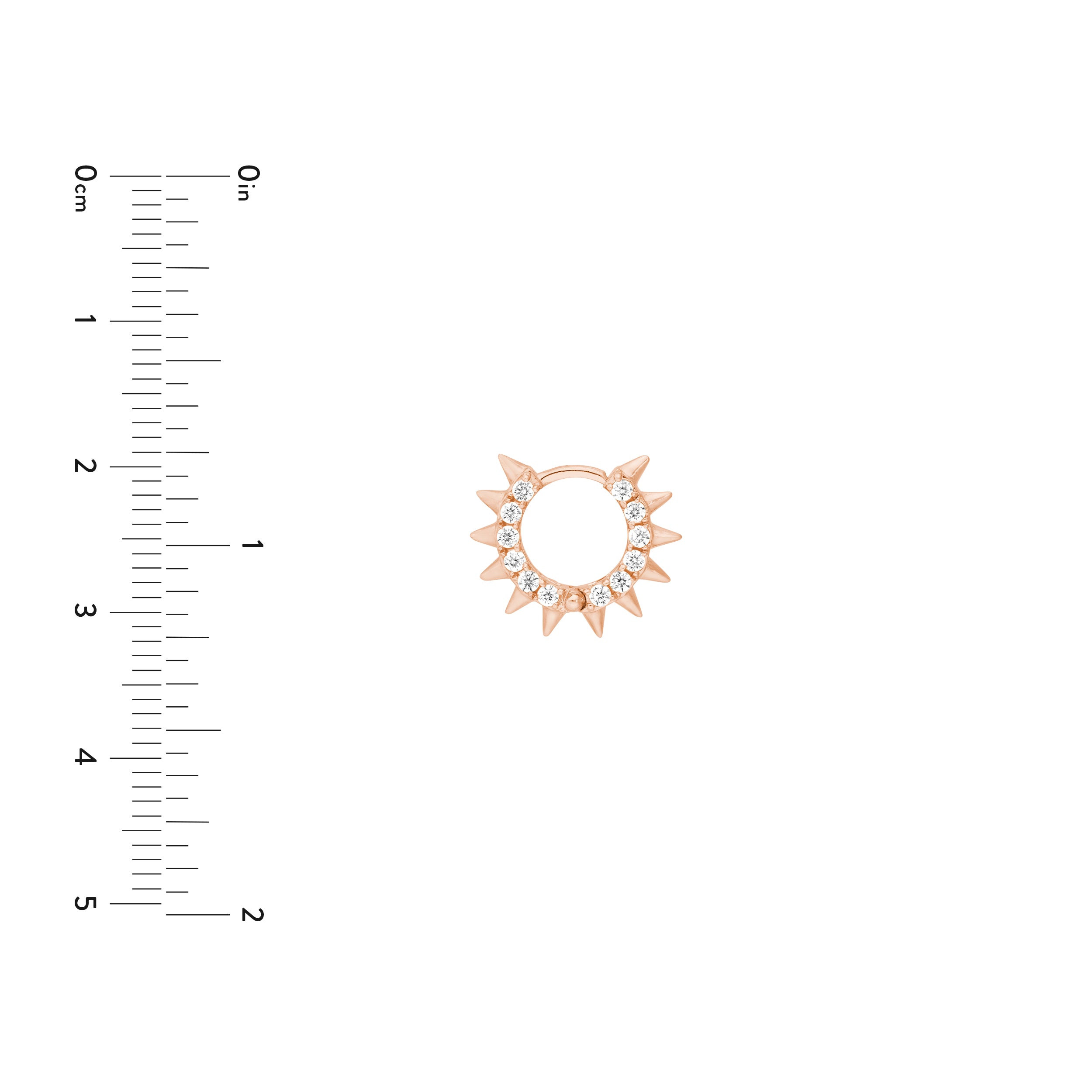Pavé Diamond Sides Spiked Huggie Earrings