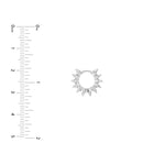 Pavé Diamond Sides Spiked Huggie Earrings