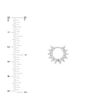 Pavé Diamond Sides Spiked Huggie Earrings