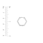 Mini Pentagon Shaped Hoop Earrings