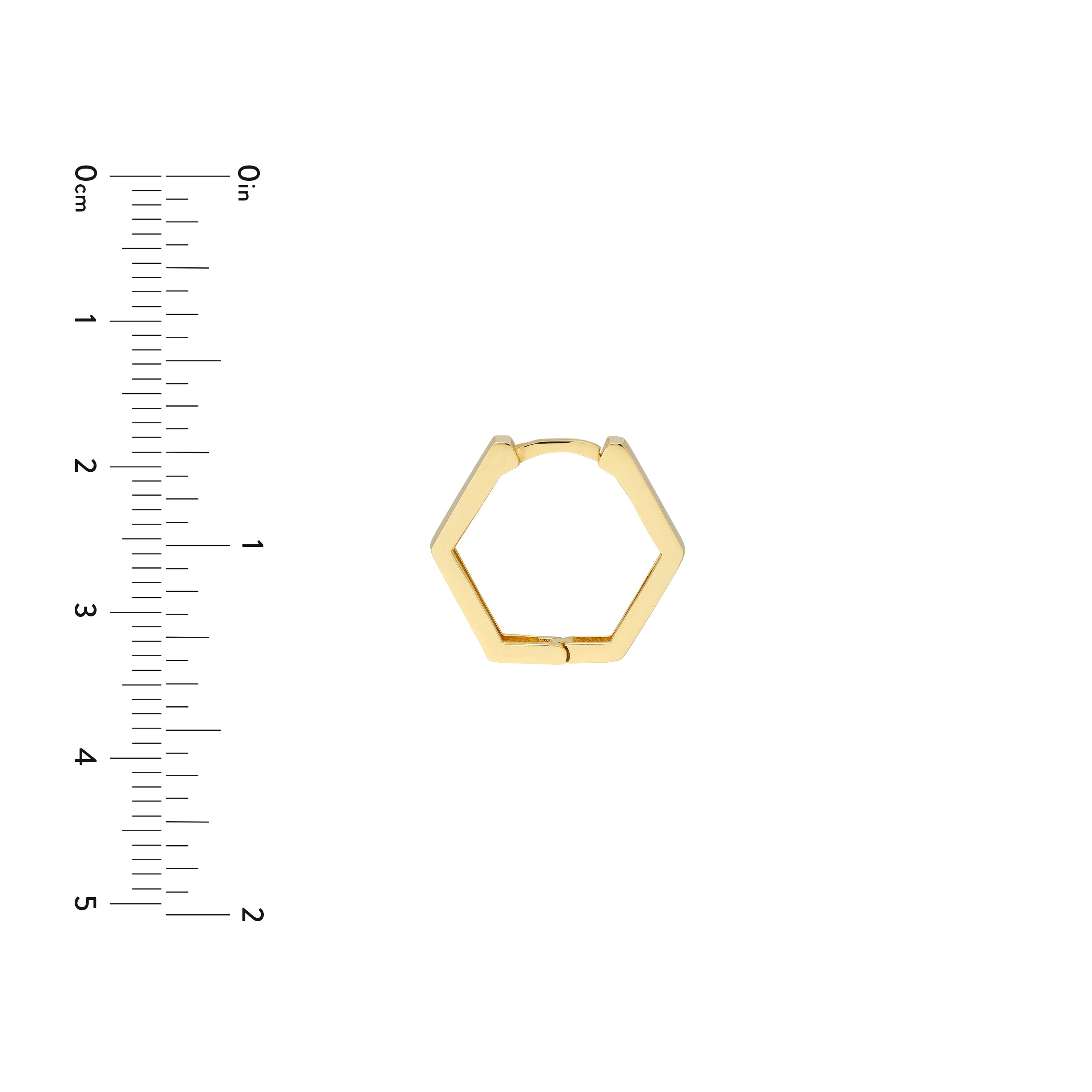 Mini Pentagon Shaped Hoop Earrings
