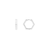 Mini Pentagon Shaped Hoop Earrings