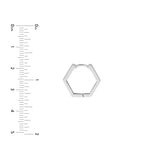 Mini Pentagon Shaped Hoop Earrings