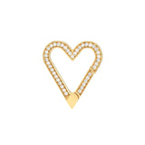 Diamond Open Heart Push Lock
