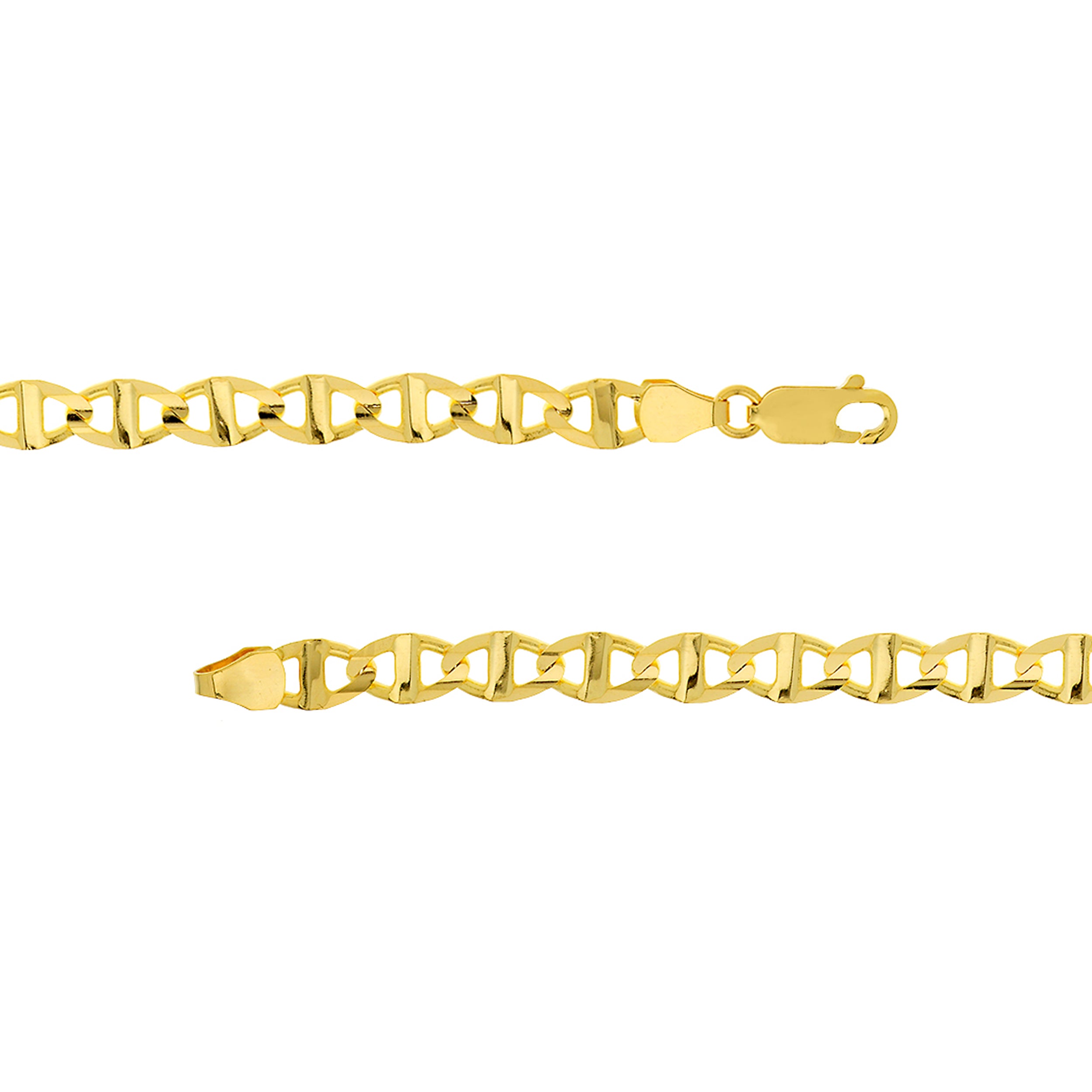 5.40mm Concave Mariner Chain with Lobster Lock