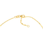 Flat Diamond-Cut Stations Adjustable Anklet
