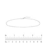 Flat Diamond-Cut Stations Adjustable Anklet
