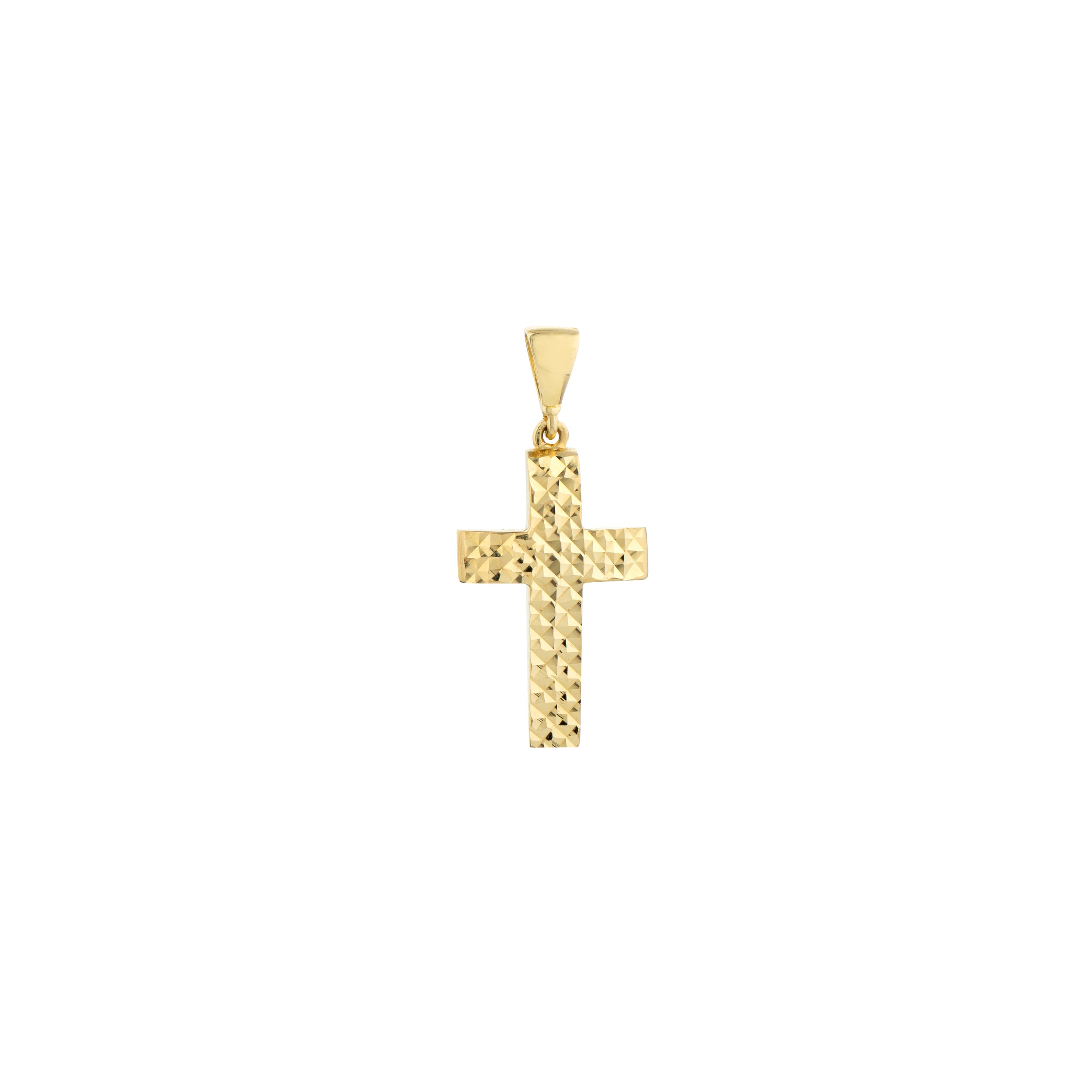 Full Diamond Cut 3D Cross Pendant