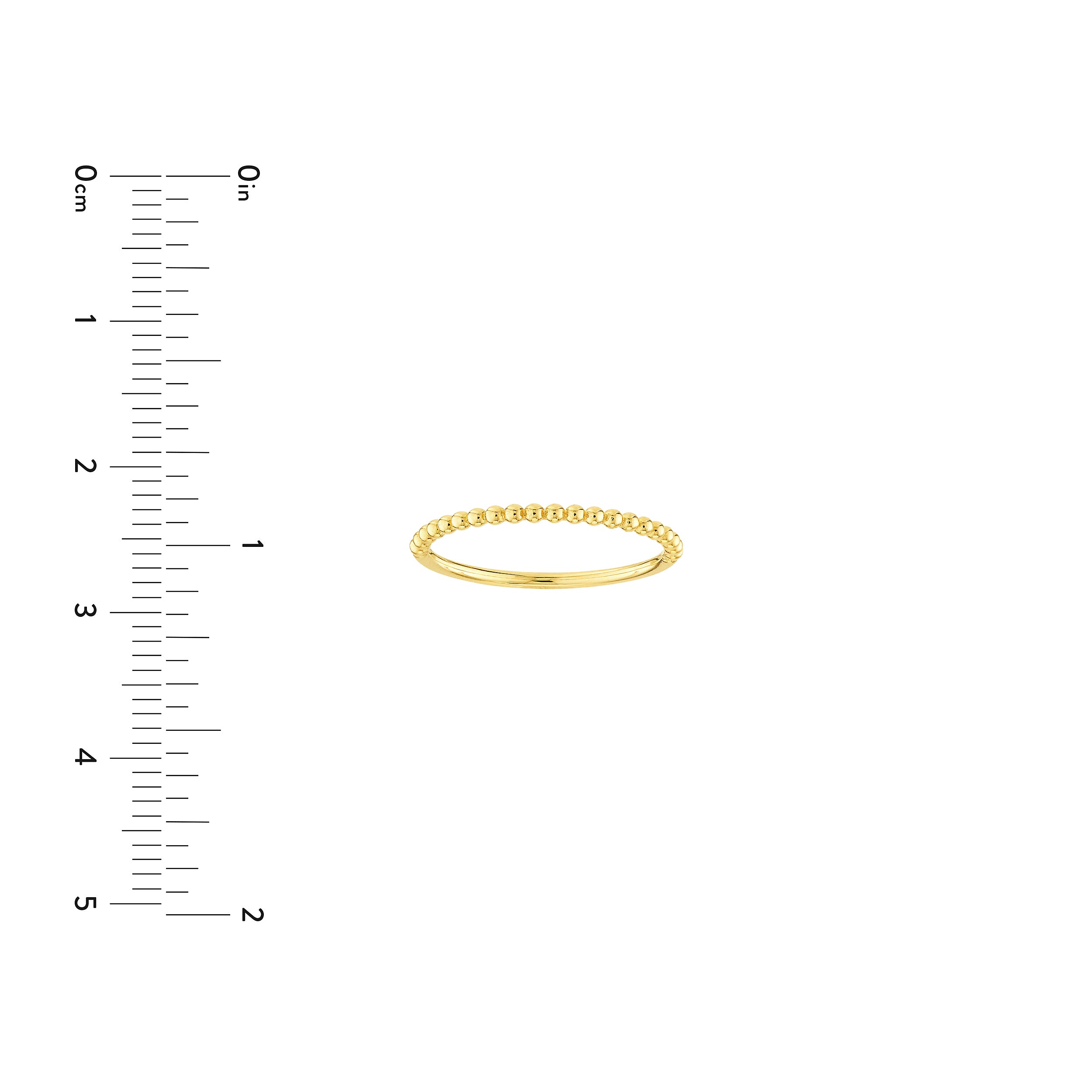Beaded Single Row Ring