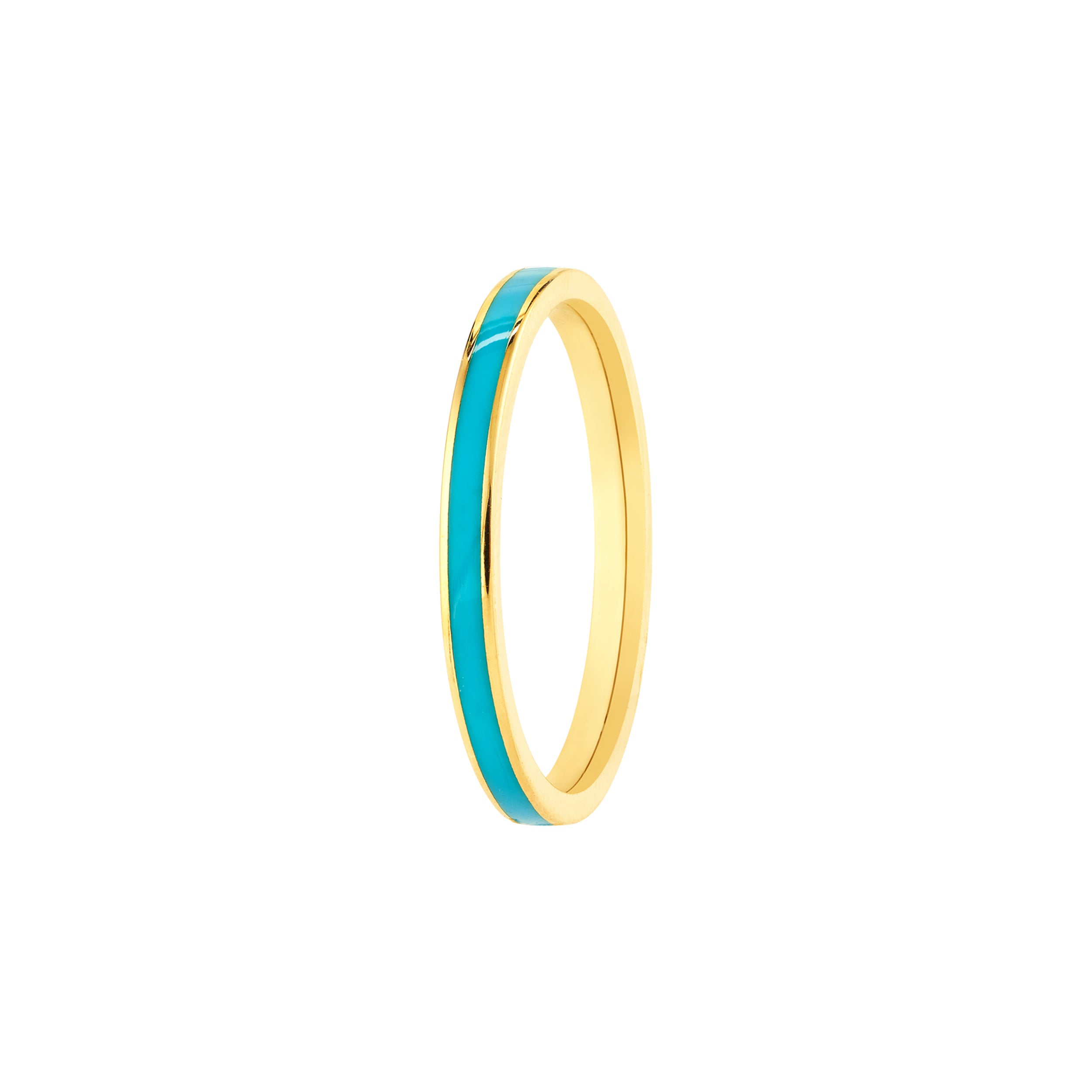 Turquoise Enamel Band Ring