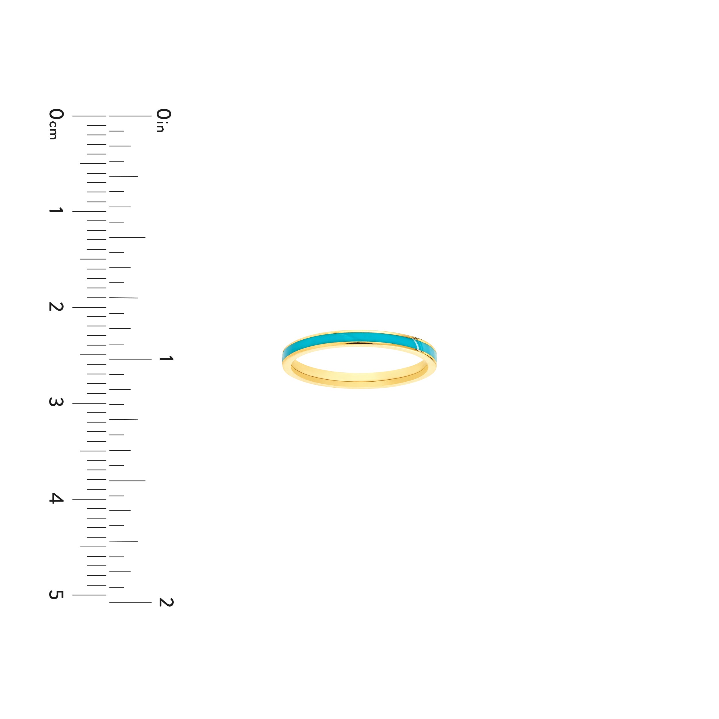 Turquoise Enamel Band Ring