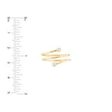Diamond Wrap Around Bypass Ring