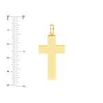 Large Plain Flat Polished Cross Pendant