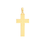 Fancy Polished Grooved Cross