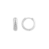Chevron Twisted Hinge Hoops