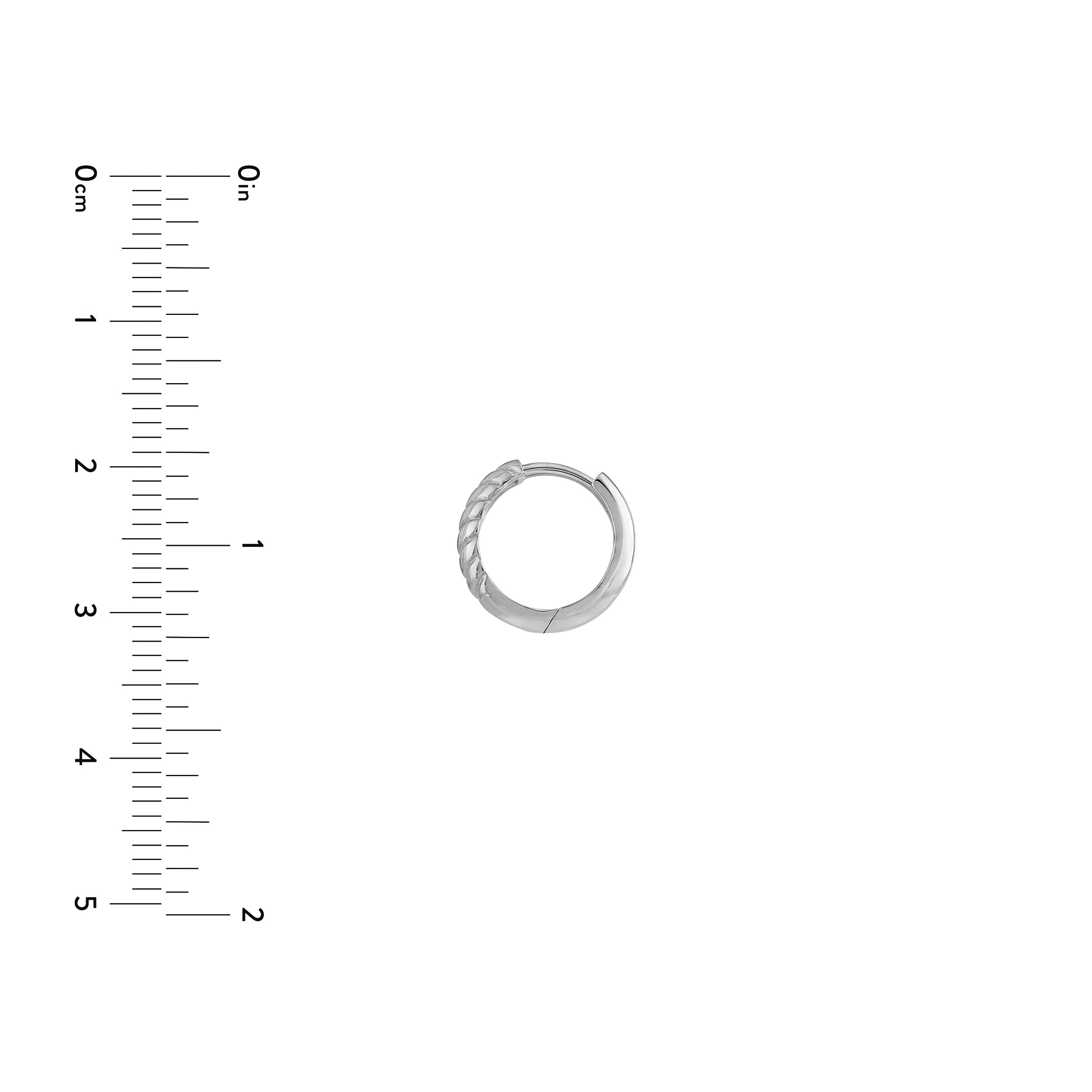Chevron Twisted Hinge Hoops