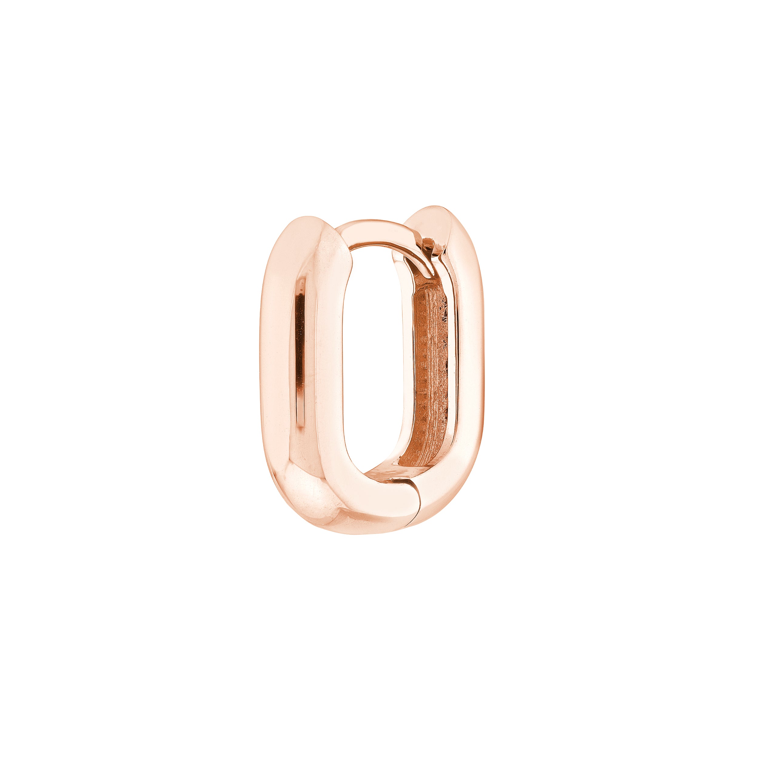 12mm Oblong Polished Mini Hoops