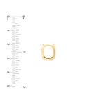 12mm Oblong Polished Mini Hoops