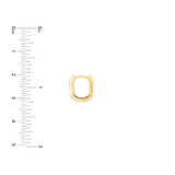 12mm Oblong Polished Mini Hoops