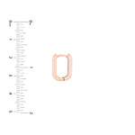 15mm Oblong Polished Mini Hoops