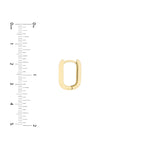 15mm Oblong Polished Mini Hoops