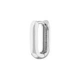 15mm Oblong Polished Mini Hoops