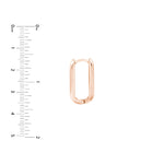 20mm Oblong Polished Mini Hoops