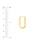 20mm Oblong Polished Mini Hoops