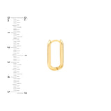 20mm Oblong Polished Mini Hoops