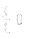 20mm Oblong Polished Mini Hoops