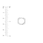 Heptagon Polished Huggie Earrrings