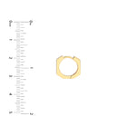Heptagon Polished Huggie Earrrings
