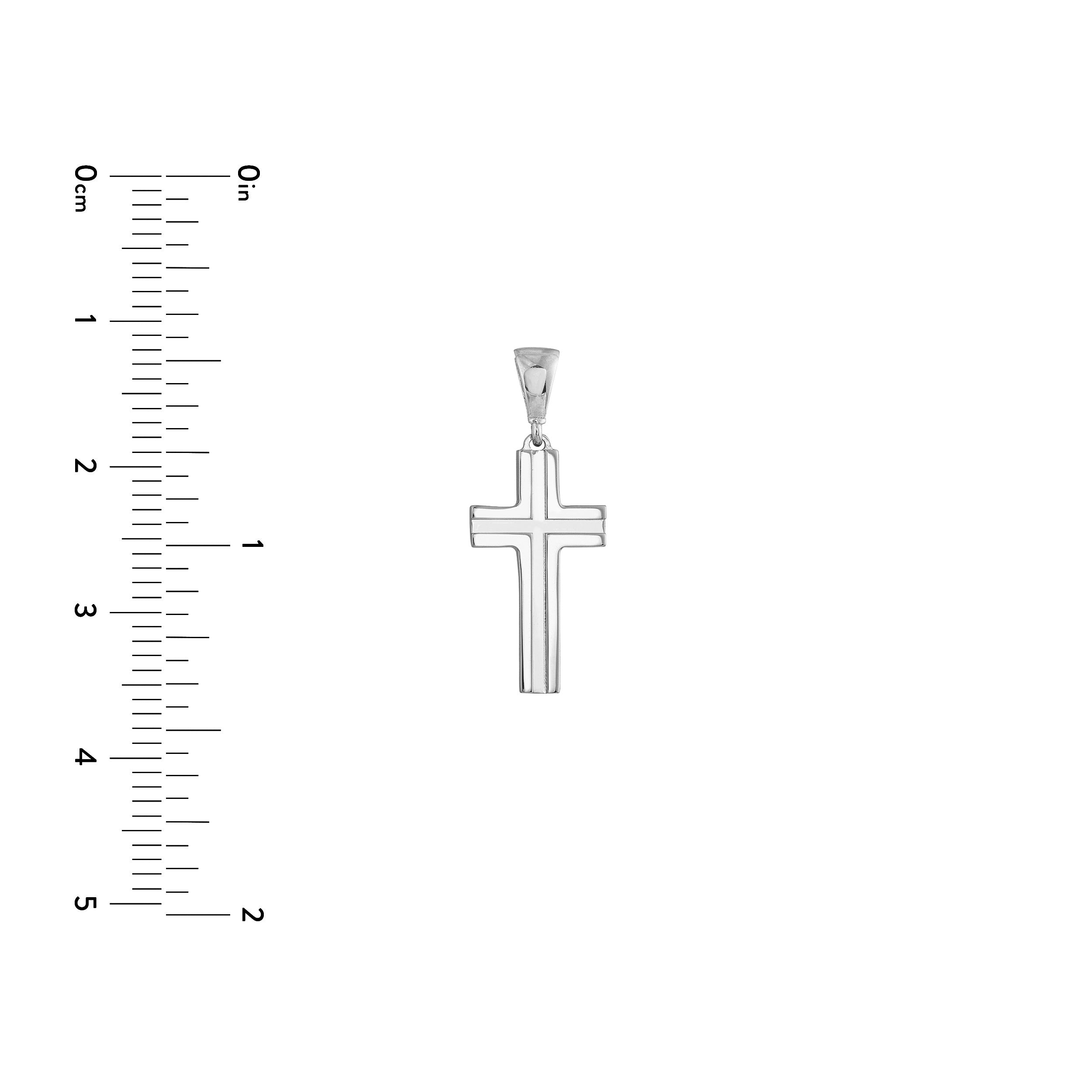 Small Polished Grooved Cross